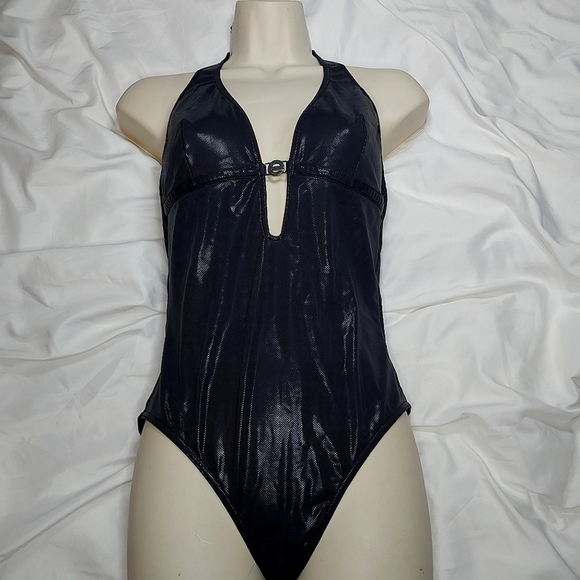 Elite Model One Piece Metallic Like Bathing Suit Size FR-42 EUR - 40 - Picture 1 of 10
